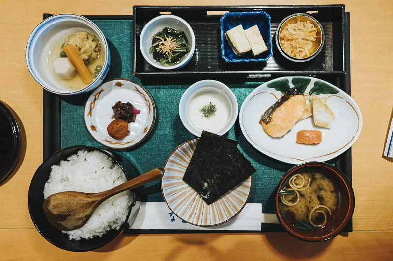 Japanese breakfast in Tokyo, Japan
